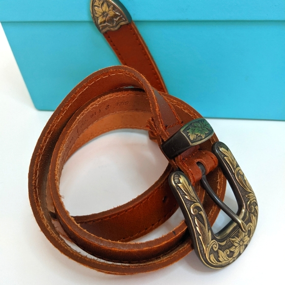 Vintage Liz Claiborne Leather Belt Size 2 (18-20) - Picture 4 of 11